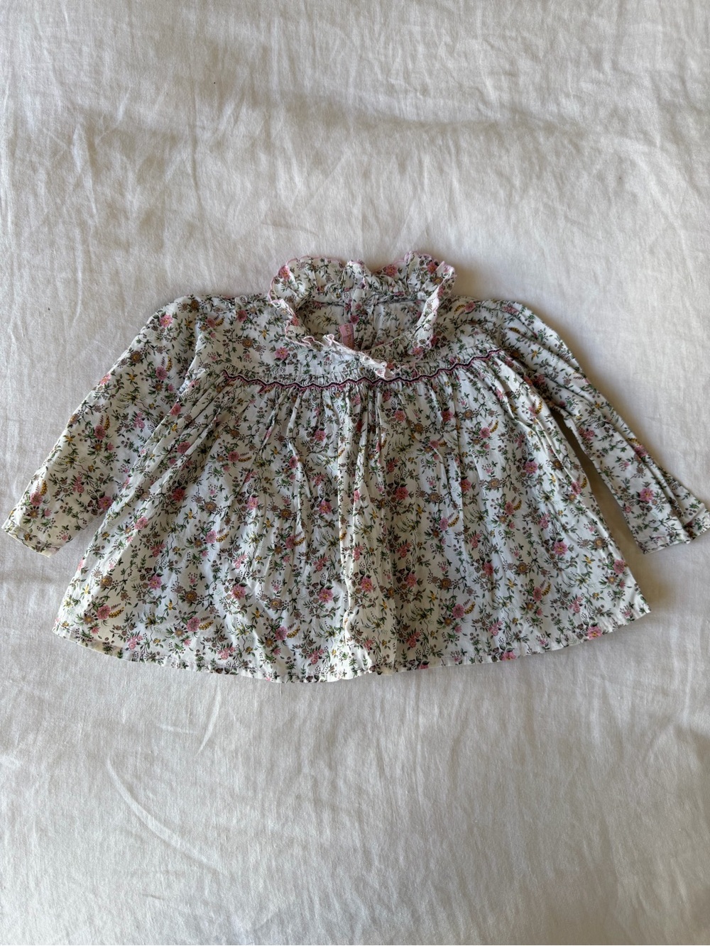 Ma Prune Celeste Floral Print Scalloped Edge Collar Blouse